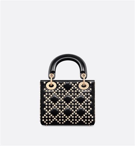 Mini Lady Dior Bag Black Crinkle